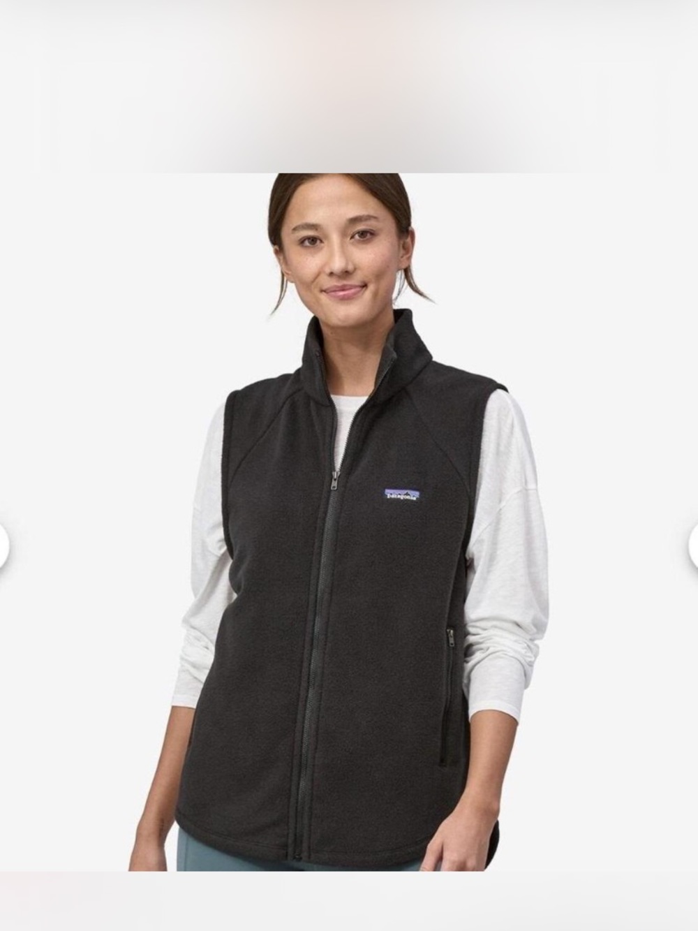 Patagonia Black Women's Fleece Vest with Zip